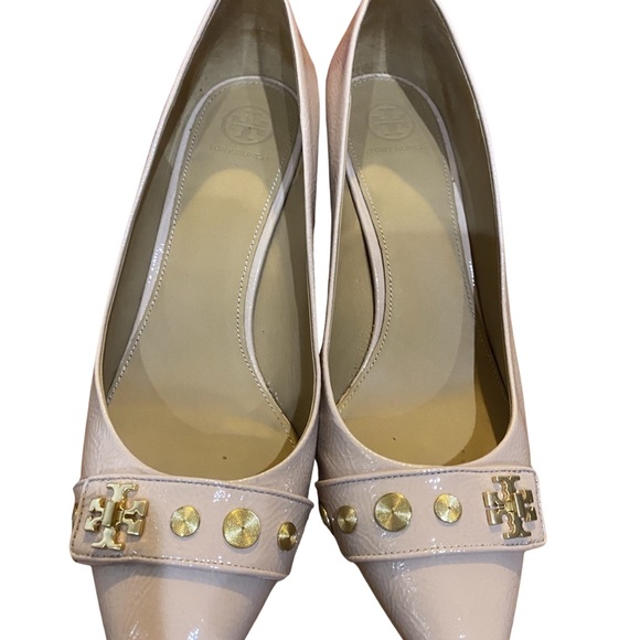 Tory Burch Nude women size 10 Kira studded pointy toe pumps - Picture 8 of 10